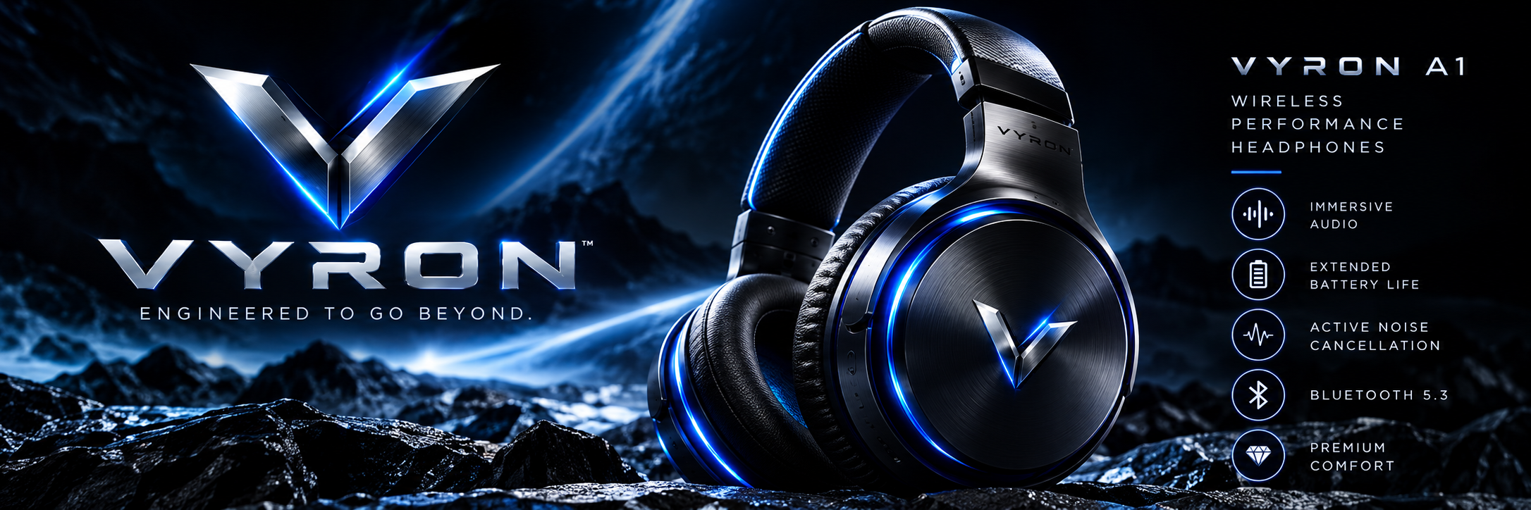 VYRON A1 headphones concept campaign