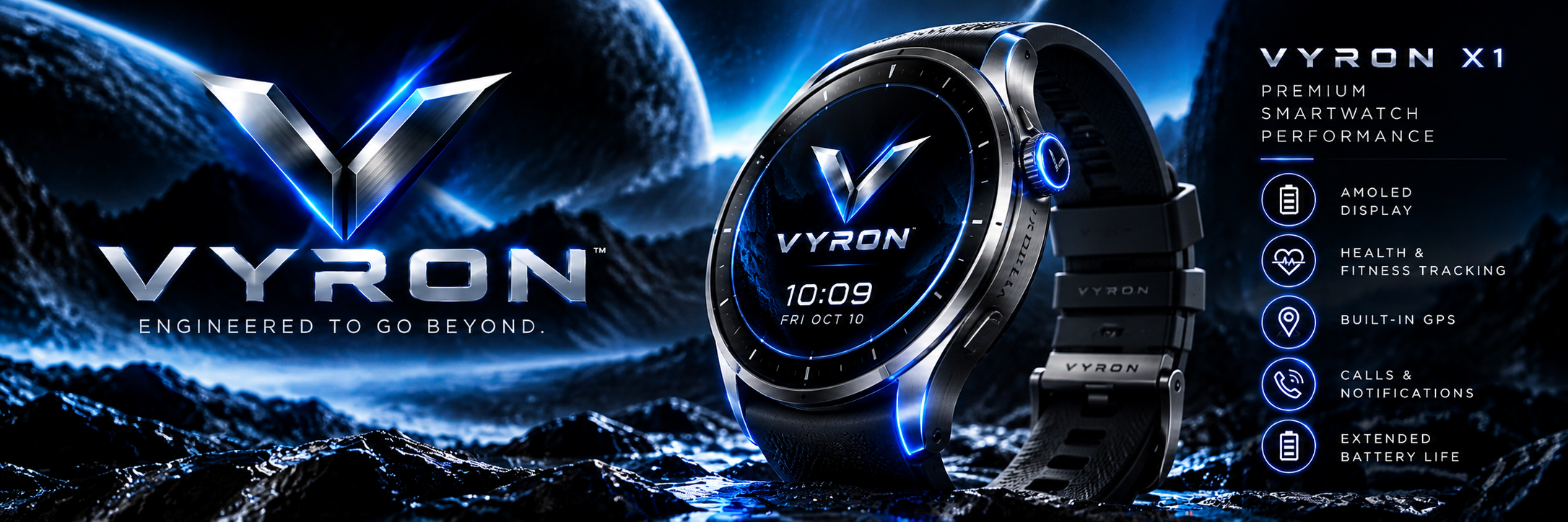 VYRON X1 smartwatch concept campaign