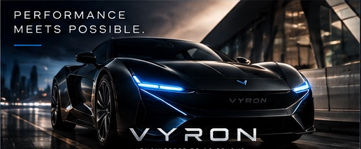 VYRON futuristic automotive advertising concept