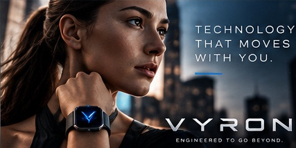 VYRON smartwatch lifestyle advertising concept