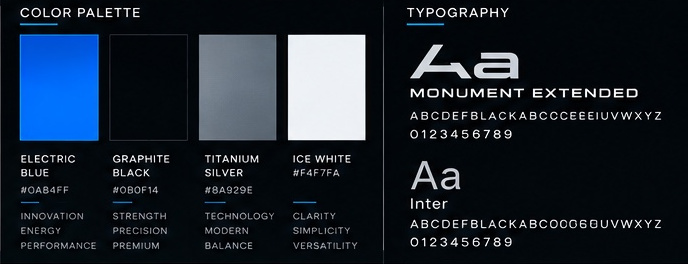 VYRON brand typography and color specifications