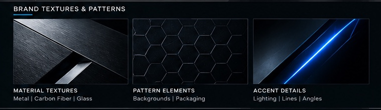 VYRON metallic textures and graphic patterns